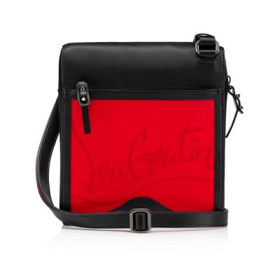 Bolso Mensajero Benech Medium Reporter Christian Louboutin Hombre - Rojos/Negros - 1211096CMA3